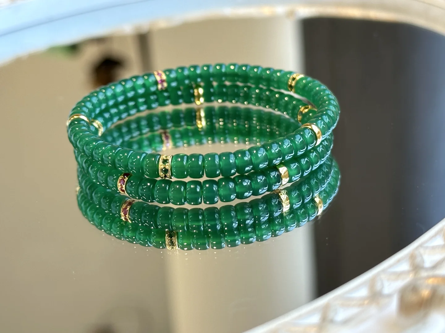 Handmade Green Agate Strings