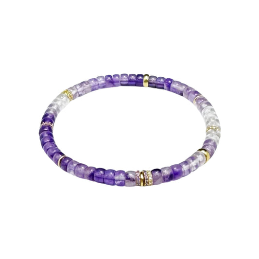 Handmade Gradient Amethyst Bracelet