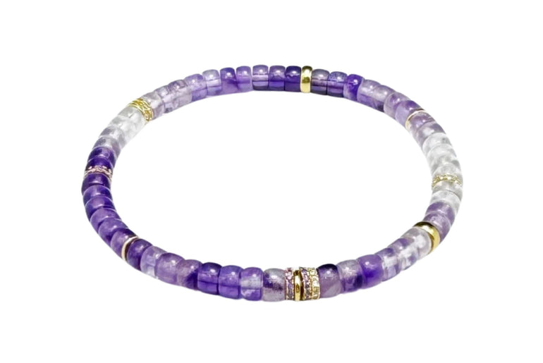 Handmade Gradient Amethyst Bracelet