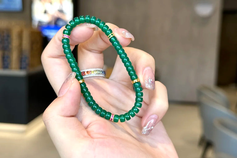 Handmade Green Agate Strings