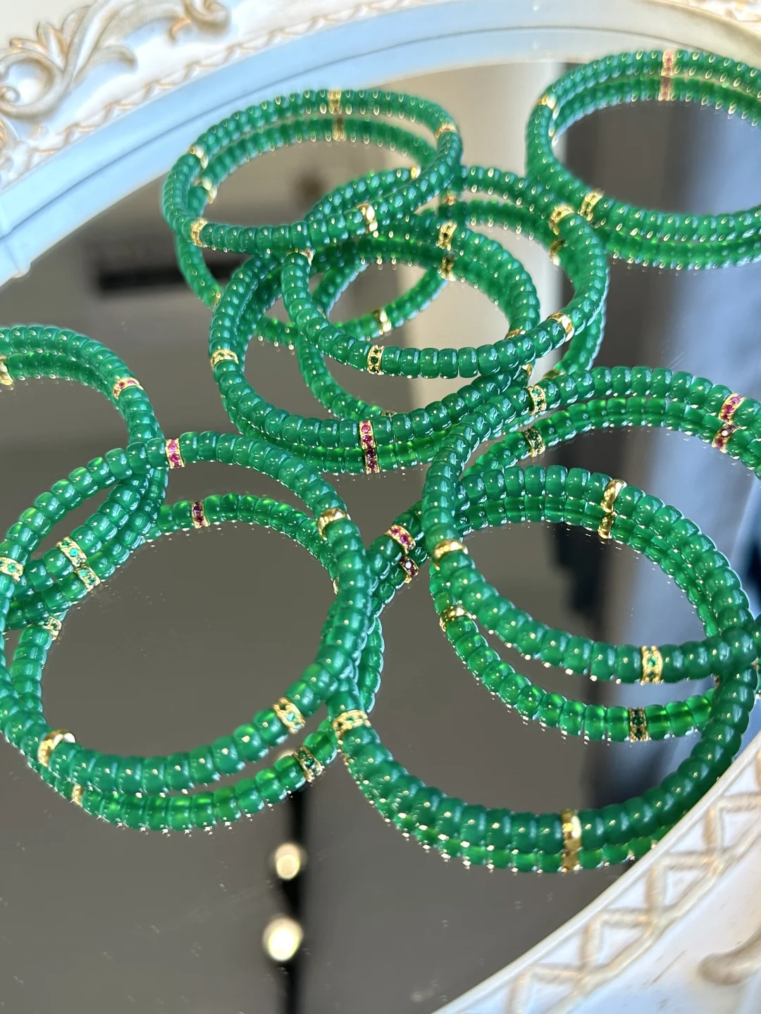 Handmade Green Agate Strings