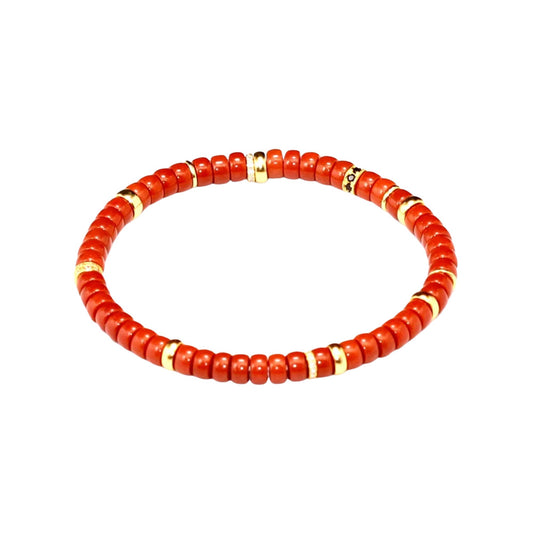 Handmade Red Coral Gemstone Bracelet