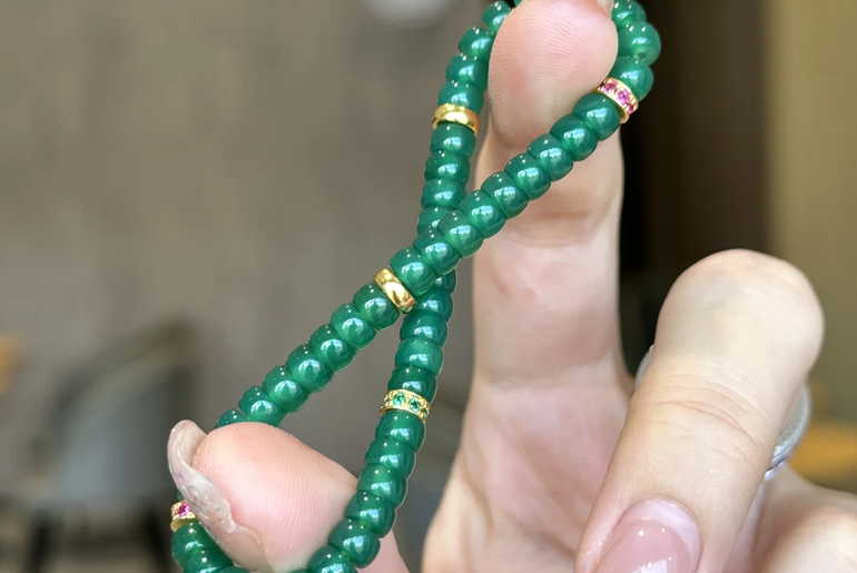 Handmade Green Agate Strings